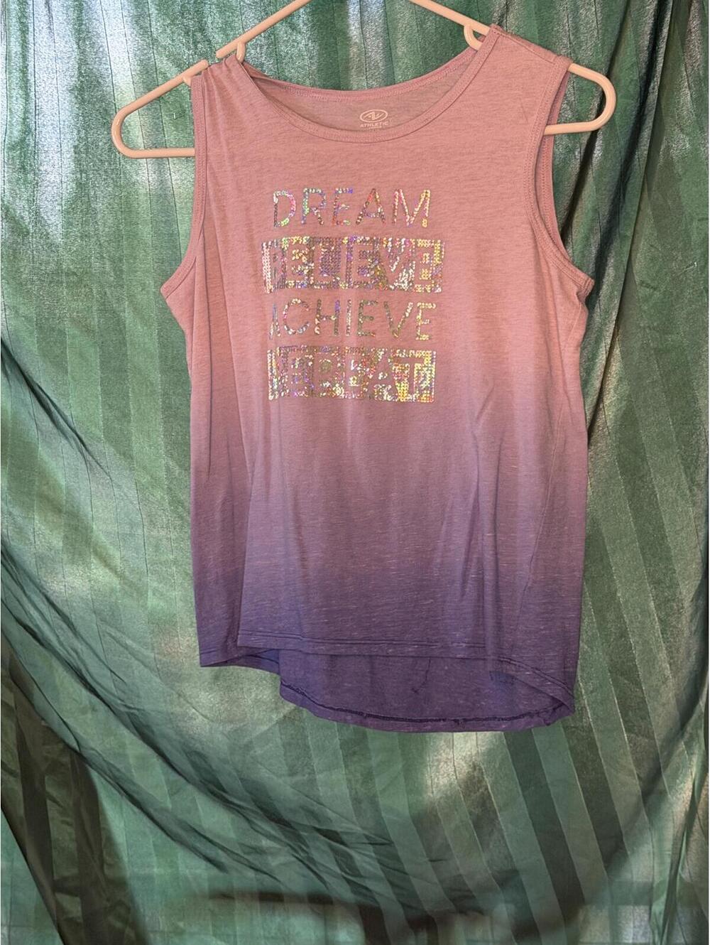 Athletic Works Sleeveless Sequin Graphic Tank Top - Pink to